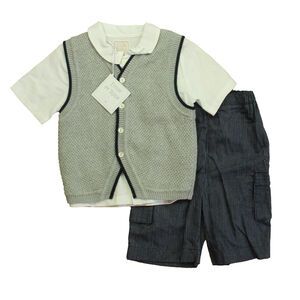 Emile Et Rose Boys White | Gray | Blue Apparel Sets size: 18 Months